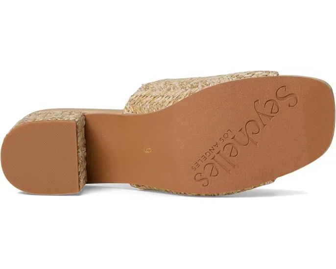 Сандалии Seychelles Pepper из рафии с квадратным носком и низким каблуком