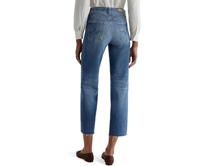 Джинсы AG Jeans Saige с широкими штанинами и принтом в стиле открытки