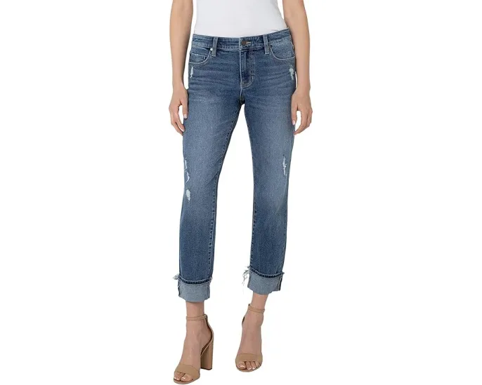 Джинсы Marley Girlfriend от Liverpool Los Angeles с мягким стрейчем и классическим кроем