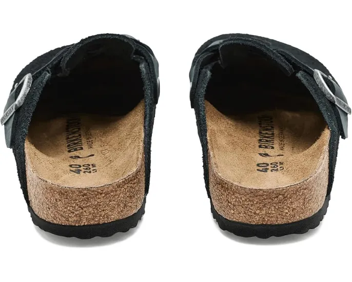 Сабо Birkenstock Boston Braid из замши с регулируемым ремешком