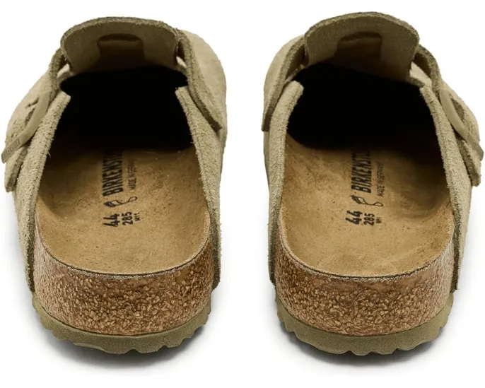 Клоги Birkenstock Boston из замши с анатомической стелькой и регулируемой пряжкой