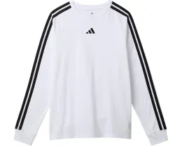 Футболка adidas Kids Small Embroidered Logo 3-Stripes с длинным рукавом из хлопка