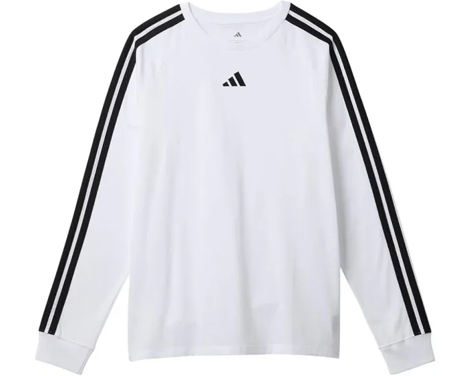 Футболка adidas Kids Small Embroidered Logo 3-Stripes с длинным рукавом из хлопка
