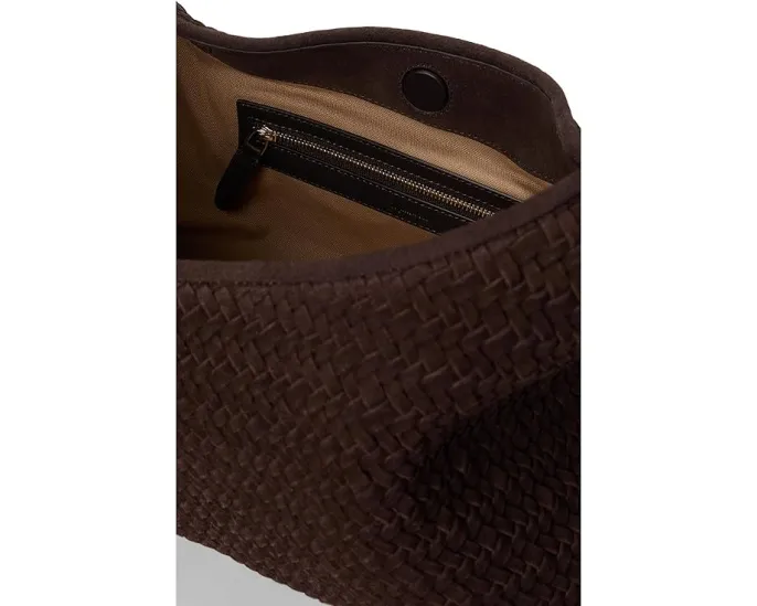 Сумка Madewell Slouchy Shoulder Bag Suede Woven с плетеной текстурой и карманом на молнии