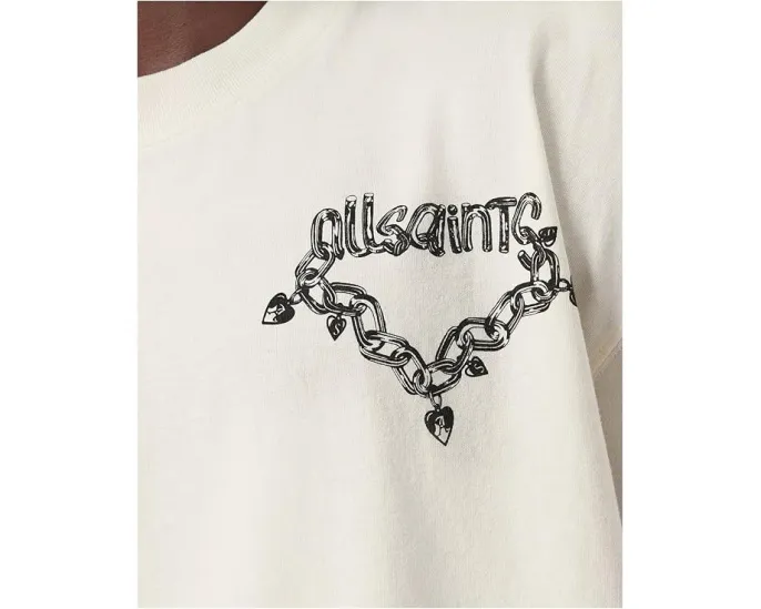 Футболка AllSaints Drip Short Sleeve Crew с графическим принтом и цепями