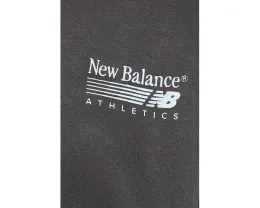 Флисовая кофта Trackside Fleece Crew New Balance черный оверсайз