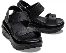 Сандалии Crocs Classic Mega Crush на платформе с двумя ремешками