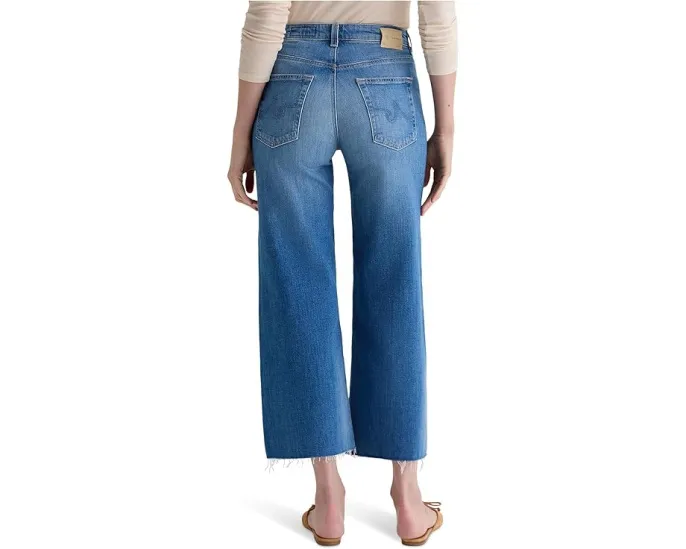 Джинсы AG Jeans Saige Mid Rise Wide Leg Crop укороченные с расклешенным низом