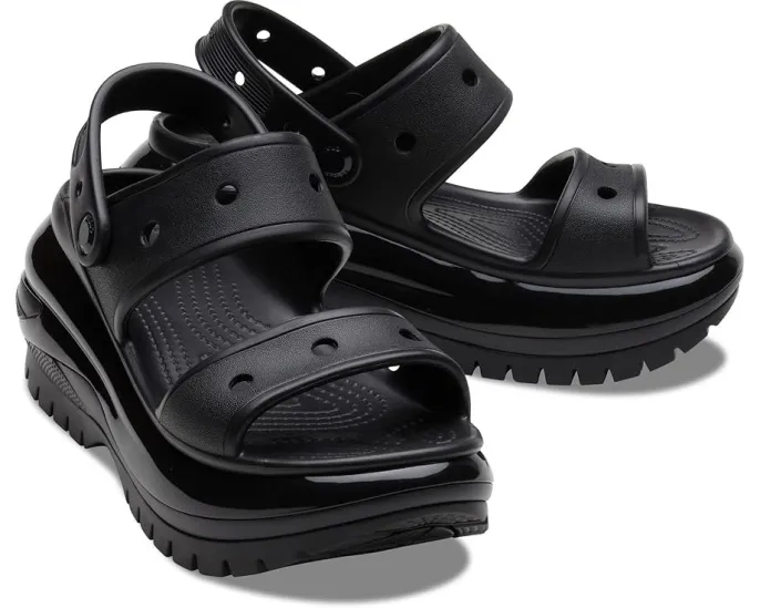 Сандалии Crocs Classic Mega Crush на платформе с двумя ремешками
