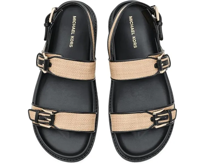MICHAEL Michael Kors босоножки Nia Flat Sandals с формованной стелькой и пробковой подошвой