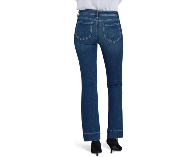Джинсы NYDJ Petite Barbara Bootcut с накладными карманами в темной промывке