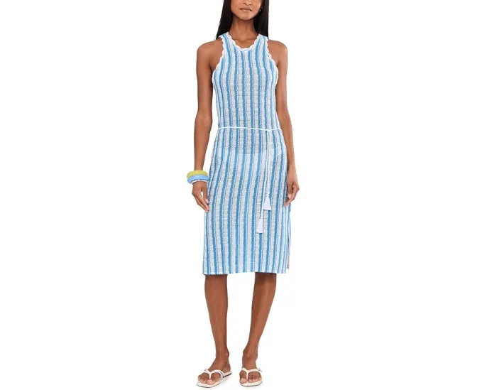 Beachy High Neck Crochet Lace Belter Dress