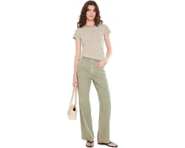 Широкие брюки Madewell PV Wide в оливковом цвете