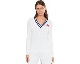 Свитер Lilly Pulitzer Brockton с вязкой косой и полосками