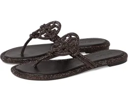 Сандалии Tory Burch Miller Knotted Pave с заклепками и стелькой из овечьей кожи