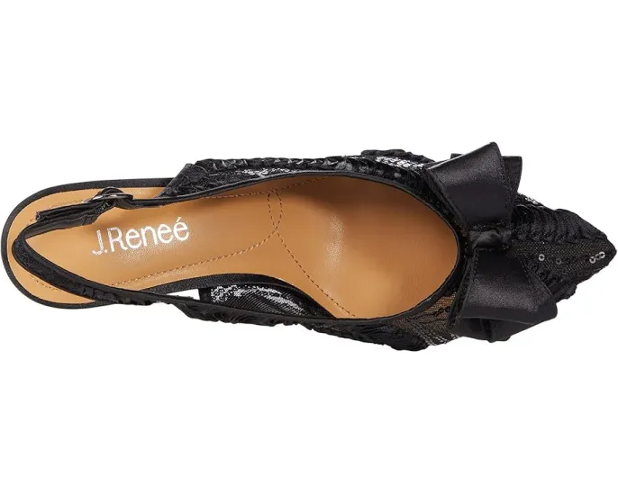 Вечерние туфли J. Renee Yazmine с бантом и котячьим каблуком