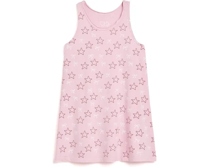 Хлопковое платье-топ Cotton Jersey Tank Dress для детей Chaser Kids с принтом звезд