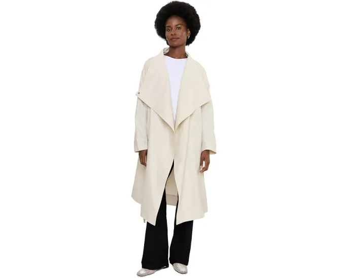 Пальто Eileen Fisher Light Cotton Nylon с драпированным воротником
