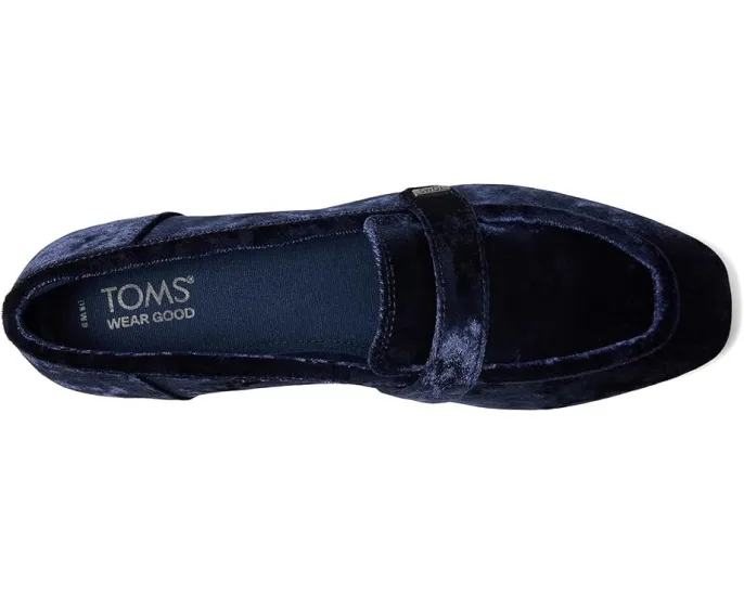 Лоферы TOMS Lynette из кожи с квадратным носком и ремешком