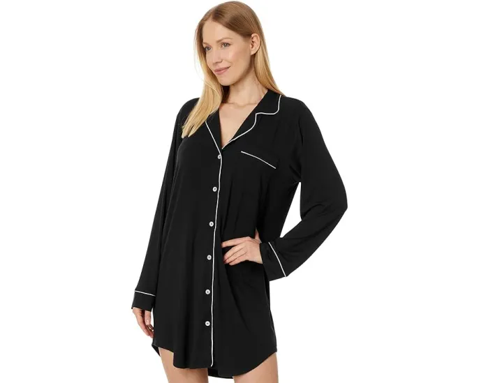 Ночная сорочка Eberjey Gisele из ткани TENCEL Modal с карманом и контрастной окантовкой