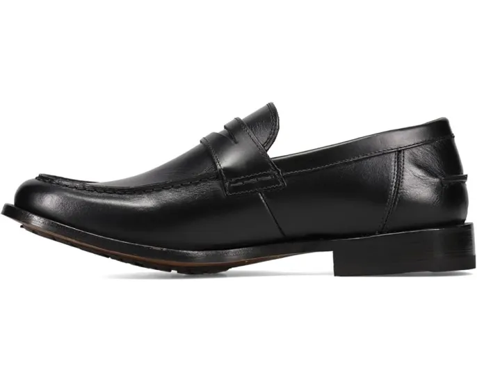 Мокасины Tyler Flex Penny из премиальной кожи с круглым носком и квадратным каблуком