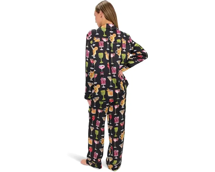 Пижамный комплект Show Me Your Mumu Classic из легкой ткани с V-образным вырезом