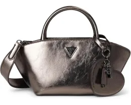 Мини-сумка GUESS Bolena с металлическим блеском и съемным ремнем