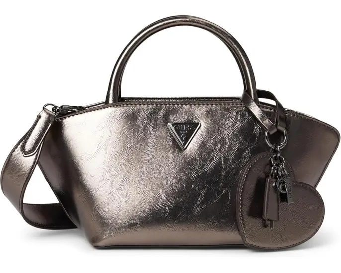 Мини-сумка GUESS Bolena с металлическим блеском и съемным ремнем