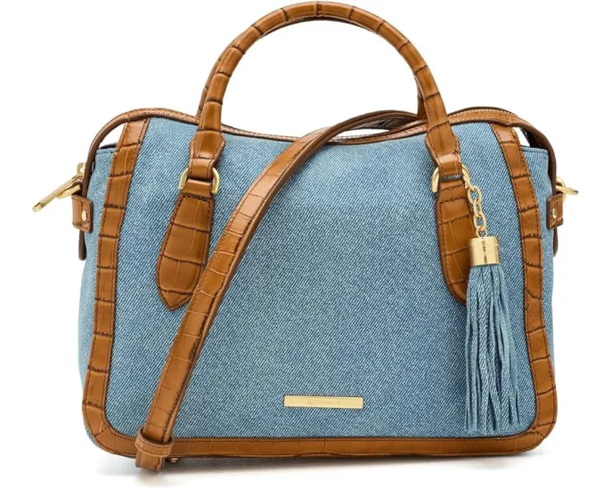 Сумка Brahmin Micaela из кожи с ремнем через плечо и карманом для телефона