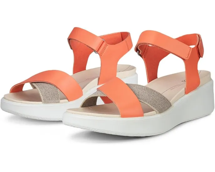 Сандалии ECCO Flowt Wedge Luxury Crossband с клиновидным каблуком и регулируемой лодыжечной лямкой