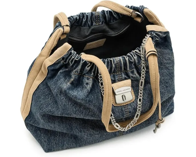 Сумка тоут The Denim Suede Cristina из денима с замшевой отделкой Marc Jacobs