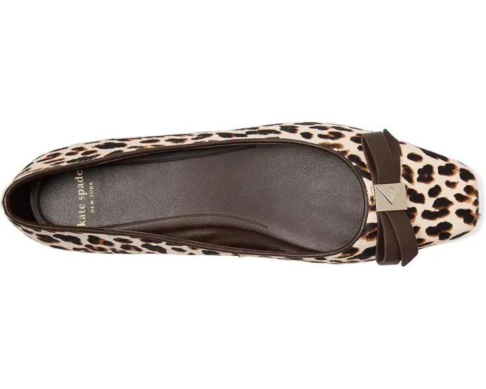 Балетки Kate Spade New York Deco Bow из леопардовой велюровой кожи с бантом