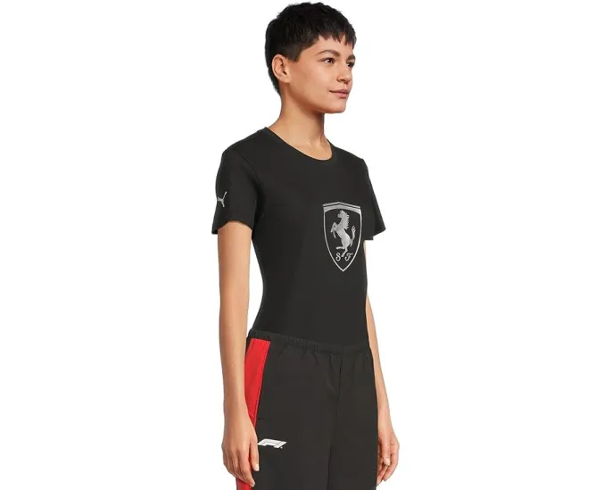 Футболка PUMA Scuderia Ferrari Tonal Shield с круглым вырезом