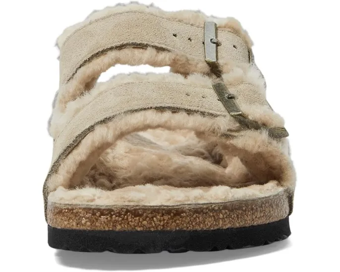 Унисекс сандалии Birkenstock Arizona из замши с подкладкой из овчины