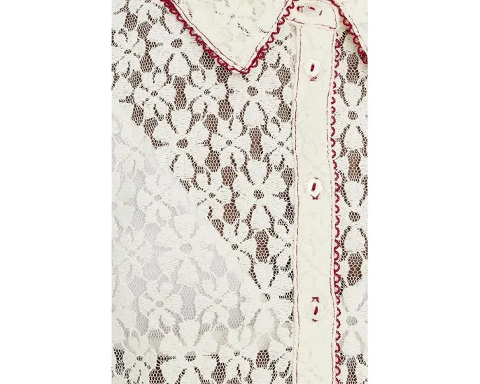 Блуза Mannie с кружевом Free People и короткими рукавами