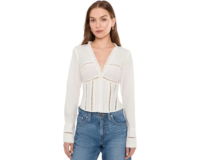 Блуза Free People Frankie Corset с длинным рукавом и завышенной талией