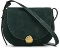 Маленькая сумочка Madewell Suede Sm Dakota Saddle Crossbody из мягкой замши с регулируемым ремнем