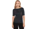 Футболка Lauren Ralph Lauren Paisley с вырезом лодочка