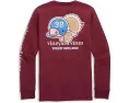 Длинная футболка Vineyard Vines Kids Football Turkey Whale с карманом для детей младшего и старшего возраста