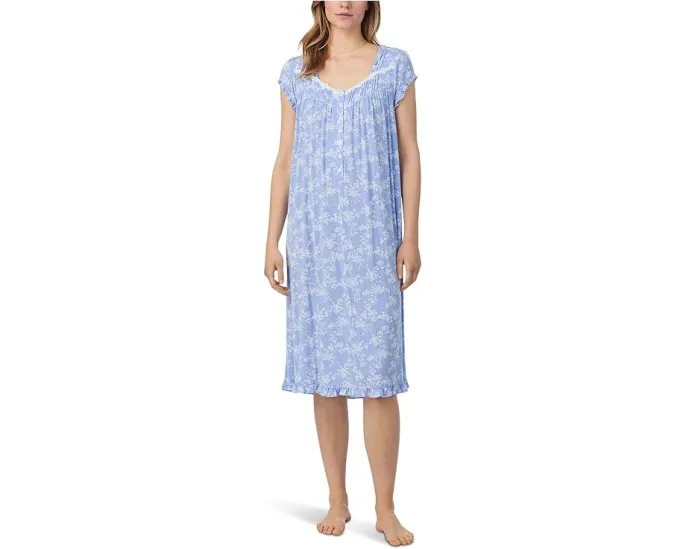 Ночная сорочка Eileen West без рукавов из модала с кружевом и бантом