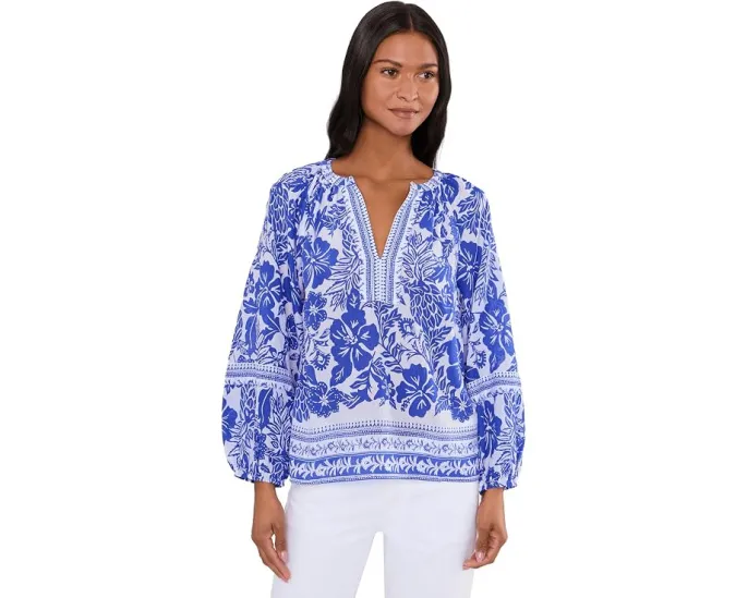 Vineyard Vines топ Emilia с вырезом каре