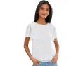 3D Flower Applique Crew Neck Top
