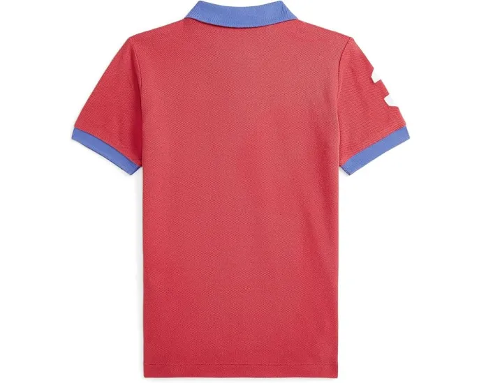 Поло Polo Ralph Lauren Kids из хлопковой сетки Big Pony с цветными блоками