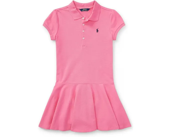 Платье-поло Polo Ralph Lauren Kids с коротким рукавом для старших детей из стрейч-хлопка