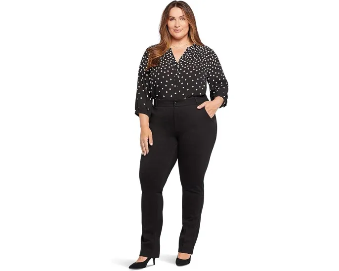 Классические брюки NYDJ Plus Size с застежкой на молнию и пуговицу