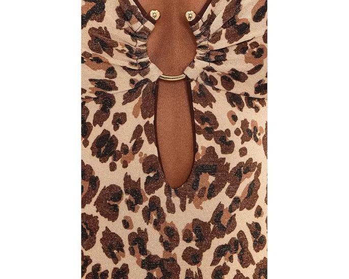 Купальник Safari Leopard Tatum Ring Cut Out от BECCA с вырезом