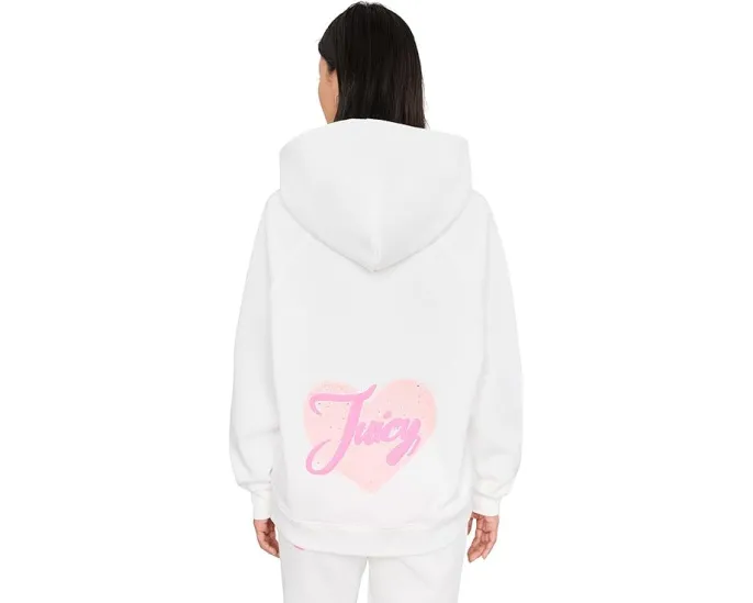 Худи Juicy Couture с регланными рукавами и пайетками Juicy спереди и сзади
