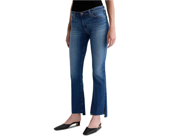 Джинсы AG Jeans Angel Low Rise Boot с зауженным силуэтом и расклешенным низом