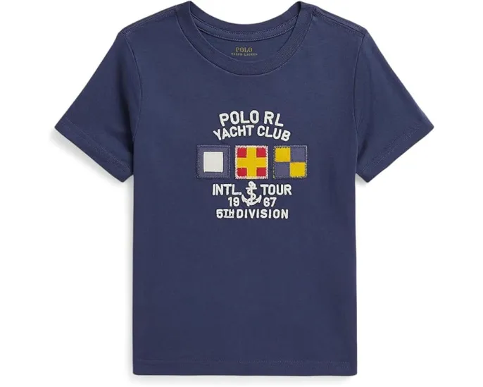 Графическая футболка из хлопкового джерси для малышей и детей Polo Ralph Lauren Kids