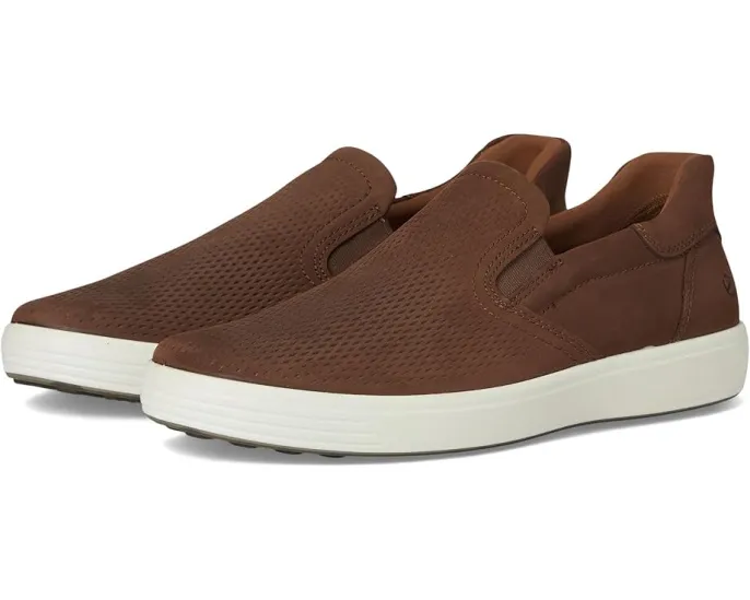 Кроссовки ECCO Soft 7 Easy Slip On с кожаным верхом и эластичными вставками